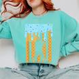 Baseball Drip Dripping Ice Cream Sport Player American Flag Comfort Colors Sweatshirt Butter
