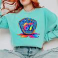 Baseball Drip Ice Cream 67 Lifestyle 101 Comfort Colors Sweatshirt Butter