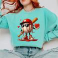 Baseball Drip Ice Cream Apparel Youth Boy Valentine Comfort Colors Sweatshirt Butter