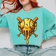 Baseball Drip Ice Cream Camo Cool Comfort Colors Sweatshirt Butter