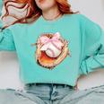 Baseball Drip Ice Cream Coquette Pink Bow Baseball Player Comfort Colors Sweatshirt Butter Baseball Drip Ice Cream Coquette Pink Bow Baseball Player Comfort Colors Sweatshirt Butter