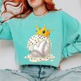 Baseball Drip Ice Cream Crown Melt Graphic Comfort Colors Sweatshirt Butter Baseball Drip Ice Cream Crown Melt Graphic Comfort Colors Sweatshirt Butter