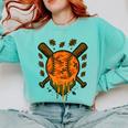 Baseball Drip Ice Cream Dripping Blaze Hunter Orange Camo Comfort Colors Sweatshirt Butter Baseball Drip Ice Cream Dripping Blaze Hunter Orange Camo Comfort Colors Sweatshirt Butter