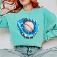 Baseball Drip Ice Cream Glove With Sprinkles Ball Boys Youth Comfort Colors Sweatshirt Butter Baseball Drip Ice Cream Glove With Sprinkles Ball Boys Youth Comfort Colors Sweatshirt Butter