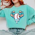 Baseball Drip Ice Cream Strong Character Comfort Colors Sweatshirt Butter Baseball Drip Ice Cream Strong Character Comfort Colors Sweatshirt Butter