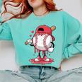 Baseball Drip Icecream Boy Kids Valentine Comfort Colors Sweatshirt Butter Baseball Drip Icecream Boy Kids Valentine Comfort Colors Sweatshirt Butter