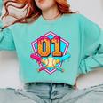 Baseball Drip Jersey Number 1 For Players & 1th Birthday Comfort Colors Sweatshirt Butter Baseball Drip Jersey Number 1 For Players & 1th Birthday Comfort Colors Sweatshirt Butter