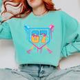 Baseball Drip Number 67 Player Or 67Th Birthday Comfort Colors Sweatshirt Butter
