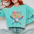 Baseball Drip Number 67 Player Comfort Colors Sweatshirt Butter Baseball Drip Number 67 Player Comfort Colors Sweatshirt Butter