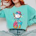 Baseball Drip Number 67 Six Seven Meme Ice Cream Dripping Comfort Colors Sweatshirt Butter