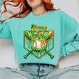 Baseball Drip St Patricks Day Boys Baseball St Patricks Day Comfort Colors Sweatshirt Butter