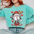 Baseball Drip Valentine Boys Women Men Hearts Sport Love Comfort Colors Sweatshirt Butter Baseball Drip Valentine Boys Women Men Hearts Sport Love Comfort Colors Sweatshirt Butter