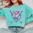 Baseball Dripping 67 Home Plate Six Seven Boy Kids Sports Comfort Colors Sweatshirt Butter Baseball Dripping 67 Home Plate Six Seven Boy Kids Sports Comfort Colors Sweatshirt Butter