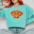 Baseball Dripping Waffle Field Comfort Colors Sweatshirt Butter Baseball Dripping Waffle Field Comfort Colors Sweatshirt Butter