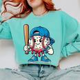 Baseball Drippy Style Apparel For Boys Youth Cool Baseball Comfort Colors Sweatshirt Butter