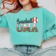 Baseball Gma Women BallPark Gma Baseball Mom Mother's Day Comfort Colors Sweatshirt Butter