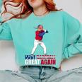 Make Baseball Great Again Donald Trump Baseball Comfort Colors Sweatshirt Butter Make Baseball Great Again Donald Trump Baseball Comfort Colors Sweatshirt Butter