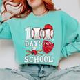 Baseball Happy 100 Days Of School Boy Girl Kid Teacher Comfort Colors Sweatshirt Butter