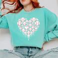 Baseball Heart Drip Valentine's Day Baseball Lover Boys Men Comfort Colors Sweatshirt Butter