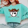 Baseball Heart Pirate Hat Crossed Swords Men Boys Kids Youth Premium Tri-Blend Comfort Colors Sweatshirt Butter Baseball Heart Pirate Hat Crossed Swords Men Boys Kids Youth Premium Tri-Blend Comfort Colors Sweatshirt Butter