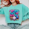Baseball Ice Cream Drip 100 Days Of School Student Teacher Comfort Colors Sweatshirt Butter Baseball Ice Cream Drip 100 Days Of School Student Teacher Comfort Colors Sweatshirt Butter