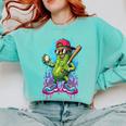 Baseball Ice Cream Drip Boys And Girls Batter Game Day Comfort Colors Sweatshirt Butter Baseball Ice Cream Drip Boys And Girls Batter Game Day Comfort Colors Sweatshirt Butter