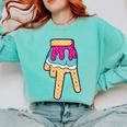 Baseball Ice Cream Drip Home Plate Glove Respect Drip 2 Side Comfort Colors Sweatshirt Butter Baseball Ice Cream Drip Home Plate Glove Respect Drip 2 Side Comfort Colors Sweatshirt Butter