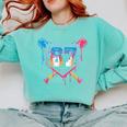 Baseball Ice Cream Drip Number 67 Player 67th Birthday 6 7 Comfort Colors Sweatshirt Butter Baseball Ice Cream Drip Number 67 Player 67th Birthday 6 7 Comfort Colors Sweatshirt Butter