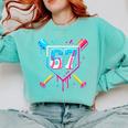 Baseball Ice Cream Drip Number 67 Player 67th Birthday 67 Comfort Colors Sweatshirt Butter Baseball Ice Cream Drip Number 67 Player 67th Birthday 67 Comfort Colors Sweatshirt Butter