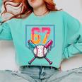 Baseball Ice Cream Drip Number 67 Player 67th Birthday Men Comfort Colors Sweatshirt Butter Baseball Ice Cream Drip Number 67 Player 67th Birthday Men Comfort Colors Sweatshirt Butter