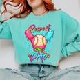 Baseball Ice Cream Drip Number 67 Player 67 Respect The Drip Comfort Colors Sweatshirt Butter