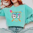 Baseball Ice Cream Drip Number 67 Player Six Seven Meme 6 7 Comfort Colors Sweatshirt Butter Baseball Ice Cream Drip Number 67 Player Six Seven Meme 6 7 Comfort Colors Sweatshirt Butter
