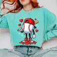 Baseball Ice Cream Drip Valentines Day Sports For Kids Boys Comfort Colors Sweatshirt Butter Baseball Ice Cream Drip Valentines Day Sports For Kids Boys Comfort Colors Sweatshirt Butter