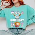 Baseball Ice Cream Drip Wela Of The Birthday Boy Comfort Colors Sweatshirt Butter