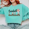 Baseball Lala Women BallPark Lala Baseball Mom Mother's Day Comfort Colors Sweatshirt Butter Baseball Lala Women BallPark Lala Baseball Mom Mother's Day Comfort Colors Sweatshirt Butter