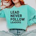 Baseball Lead Never Follow Leaders Team Captain Leadership Premium Tri-Blend Comfort Colors Sweatshirt Butter