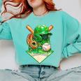 Baseball Life Style Ice Cream Drip Green Comfort Colors Sweatshirt Butter Baseball Life Style Ice Cream Drip Green Comfort Colors Sweatshirt Butter