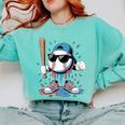 Baseball Lifestyle Apparel Youth Baseball Ice Cream Drip Comfort Colors Sweatshirt Butter