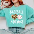 Baseball Mama For Baseball Mom Leopard Game Day Comfort Colors Sweatshirt Butter