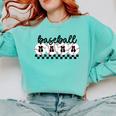 Baseball Mama Retro Groovy Baseball Mom Mother Game Day Comfort Colors Sweatshirt Butter