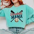 Baseball Mama Squad Proud Sports Mom Game Day Comfort Colors Sweatshirt Butter