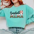 Baseball Mema Women BallPark Mema Baseball Mom Mother's Day Comfort Colors Sweatshirt Butter