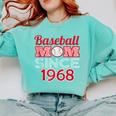 Baseball Mom Since 1968 Comfort Colors Sweatshirt Butter