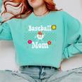 Baseball Mom Cute Retro Look Mothers Will Love Premium Comfort Colors Sweatshirt Butter