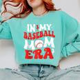 In My Baseball Mom Era Cute Groovy Baseball Comfort Colors Sweatshirt Butter