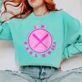 In My Baseball Mom Era Retro Game Day Mom Era 2 Sides Comfort Colors Sweatshirt Butter