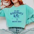 In My Baseball Mom Era Retro Game Day Mama Groovy Season Raglan Baseball Tee Comfort Colors Sweatshirt Butter