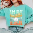 In My Baseball Mom Era Retro Groovy Style Sports Mama Comfort Colors Sweatshirt Butter
