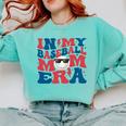 In My Baseball Mom Era Smile Face Retro Comfort Colors Sweatshirt Butter