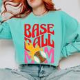 Baseball Mom Game Day Trendy Pink Leopard Mama Premium Comfort Colors Sweatshirt Butter